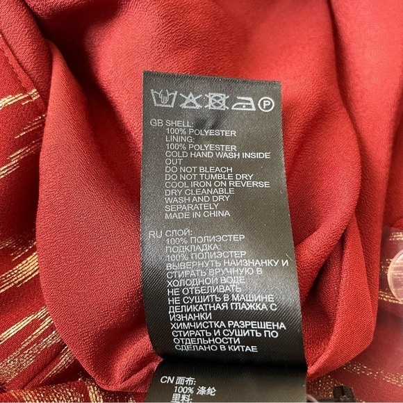 New! Reiss nova metallic halter Romper red gold nwt 18403 - Picture 14 of 14